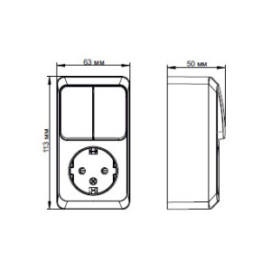 Выключатель с розеткой Schneider Electric Etud BPA16-202K кремовый схема