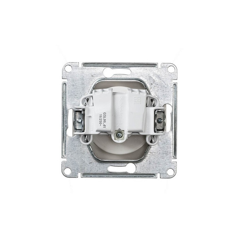 Розетка Schneider Electric Glossa GSL000641 перламутр вид сзади