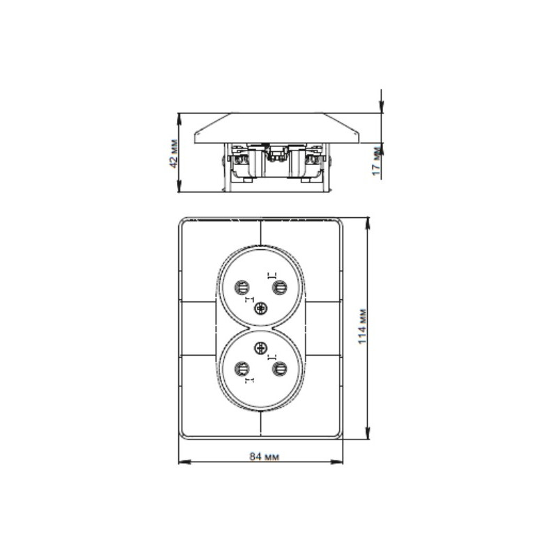 Розетка Schneider Electric Glossa GSL000720 антрацит схема