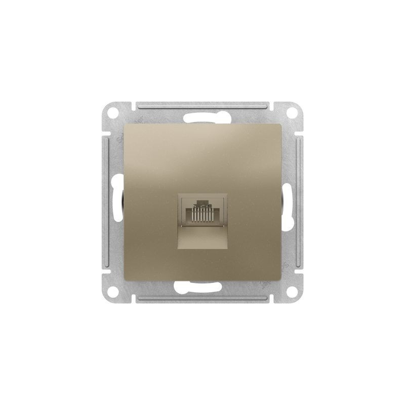 Розетка Schneider Electric Atlas Design ATN000583 шампань вид спереди