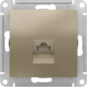 Розетка Schneider Electric Atlas Design ATN000583 шампань вид спереди