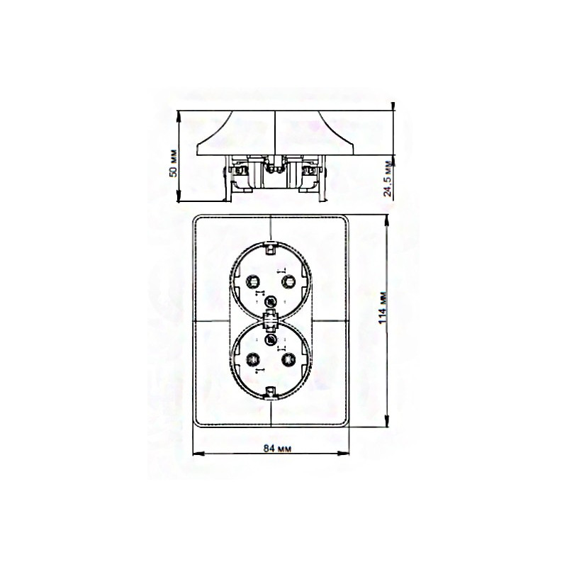 Розетка Schneider Electric Glossa GSL000624 перламутр схема