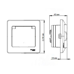 Розетка Schneider Electric Glossa GSL000448 титан схема