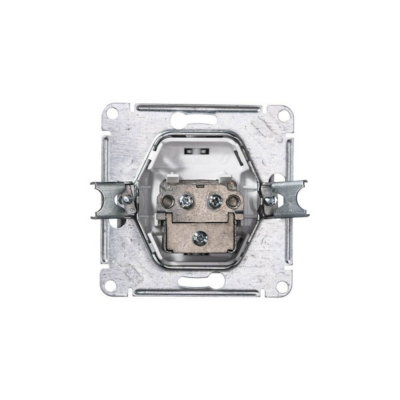 Розетка Schneider Electric Glossa GSL000492 титан вид сзади