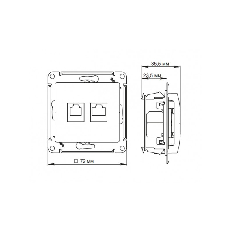Розетка Schneider Electric Glossa GSL000885 шоколад схема