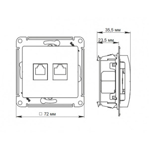 Розетка Schneider Electric Glossa GSL000885 шоколад схема