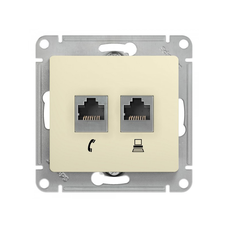 Розетка Schneider Electric Glossa GSL000285 бежевый
