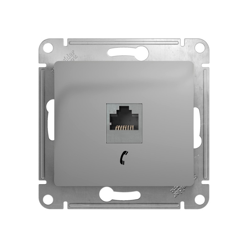 Розетка Schneider Electric Glossa GSL000381T алюминий