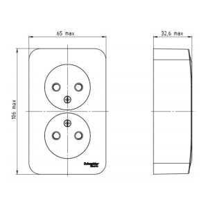 Розетка Schneider Electric Blanca BLNRA000217 бежевый схема