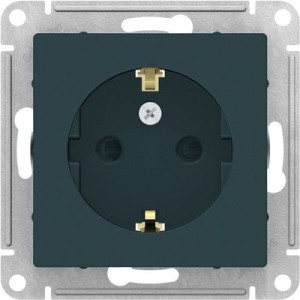 Розетка Schneider Electric AtlasDesign ATN000845 изумруд вид спереди