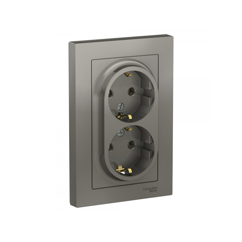 Розетка Schneider Electric AtlasDesign ATN000924 сталь