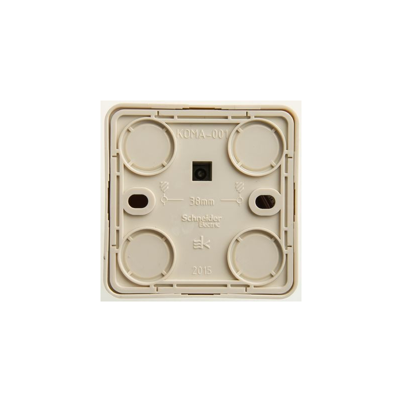 Розетка Schneider Electric Etud KOMA-001K кремовый вид сзади