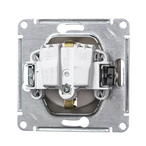 Розетка Schneider Electric Glossa GSL001243 платина вид сзади