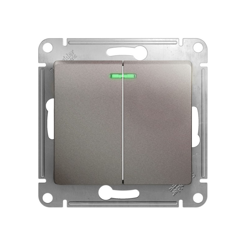 Выключатель Schneider Electric Glossa GSL001253 платиновый
