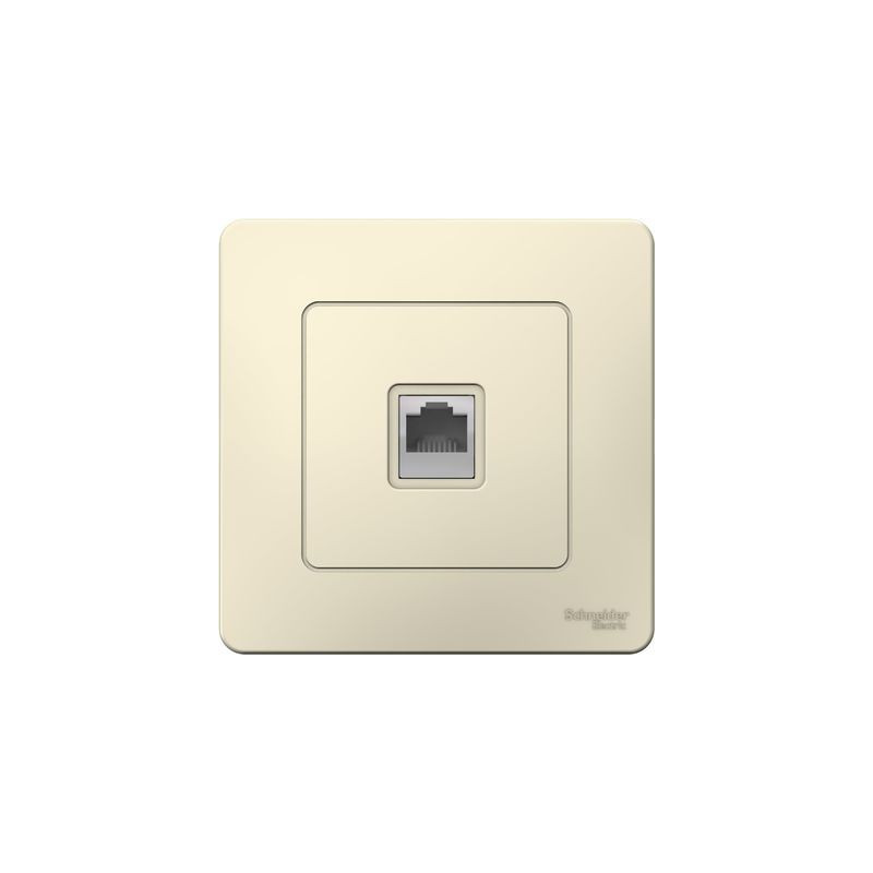 Розетка Schneider Electric Blanca BLNIS045002 молочный вид спереди