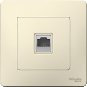Розетка Schneider Electric Blanca BLNIS045002 молочный вид спереди