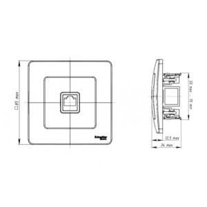 Розетка Schneider Electric Blanca BLNIS045002 молочный схема