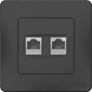 Розетка Schneider Electric Blanca BLNIS045116 антрацит вид спереди