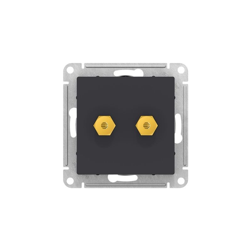 Розетка Schneider Electric Atlas Design ATN001087 карбон вид спереди