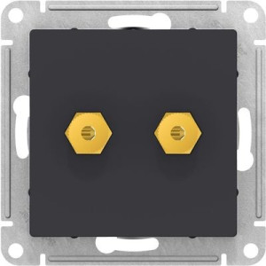 Розетка Schneider Electric Atlas Design ATN001087 карбон вид спереди