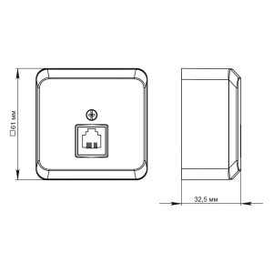 Розетка Schneider Electric Etud TELA-001T бук схема