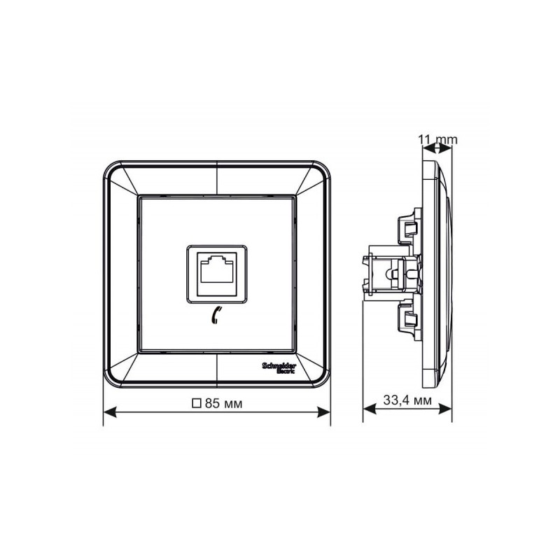 Розетка Schneider Electric W59 RSI-152T-1-86 белый