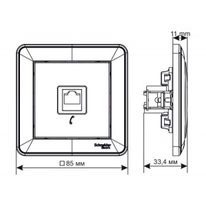 Розетка Schneider Electric W59 RSI-152T-1-86 белый