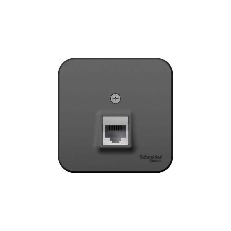 Розетка Schneider Electric Blanca BLNIA045006 антрацит вид спереди