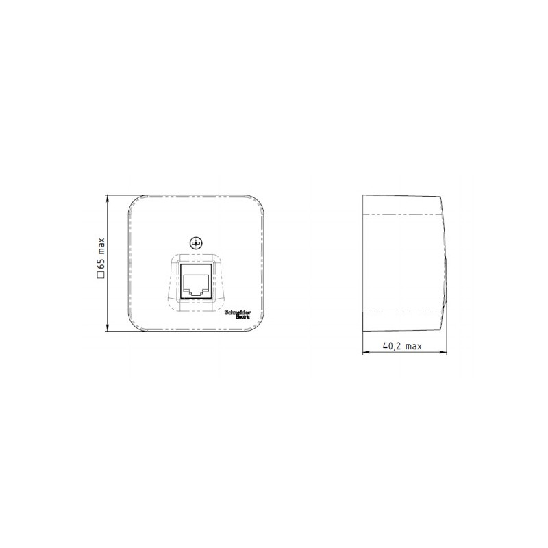 Розетка Schneider Electric Blanca BLNIA045006 антрацит схема