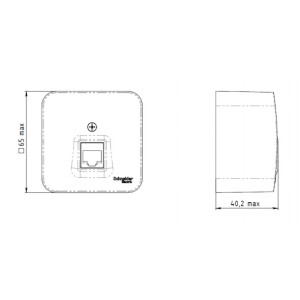 Розетка Schneider Electric Blanca BLNIA045006 антрацит схема