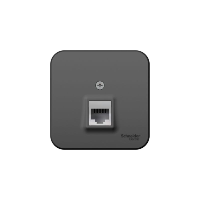 Розетка Schneider Electric Blanca BLNIA011006 антрацит вид спереди