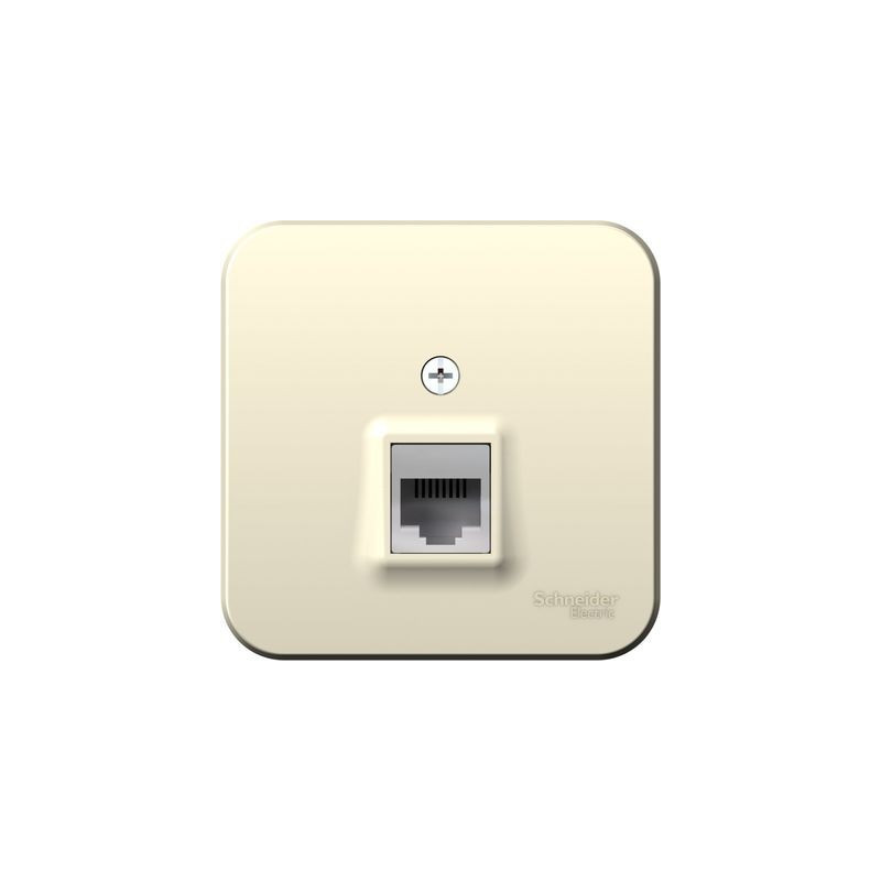 Розетка Schneider Electric Blanca BLNIA011002 молочный вид спереди