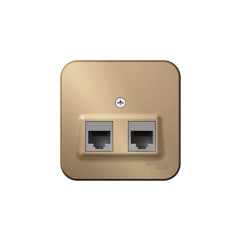 Розетка Schneider Electric Blanca BLNIA045454 титан вид спереди