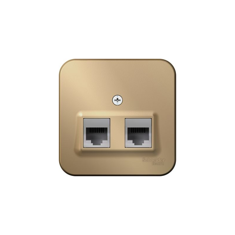 Розетка Schneider Electric Blanca BLNIA045114 титан вид спереди