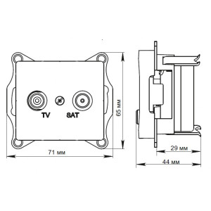 Розетка Schneider Electric Glossa GSL000597 дуб схема