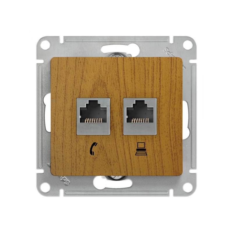 Розетка Schneider Electric Glossa GSL000585 дуб