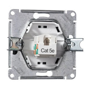 Розетка Schneider Electric Glossa GSL000881K шоколад вид с