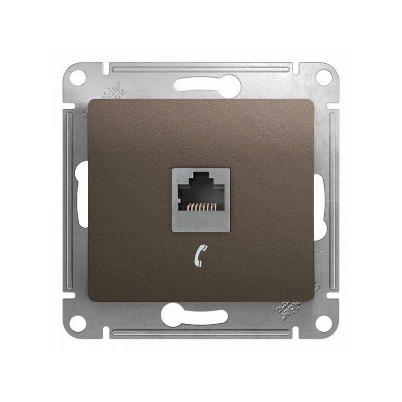 Розетка Schneider Electric Glossa GSL000881T шоколад