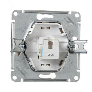 Розетка Schneider Electric Glossa GSL000481T титан вид сзади