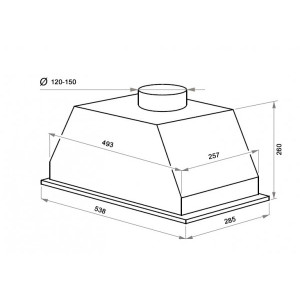 Вытяжка Maunfeld Urania 74 Inox схема