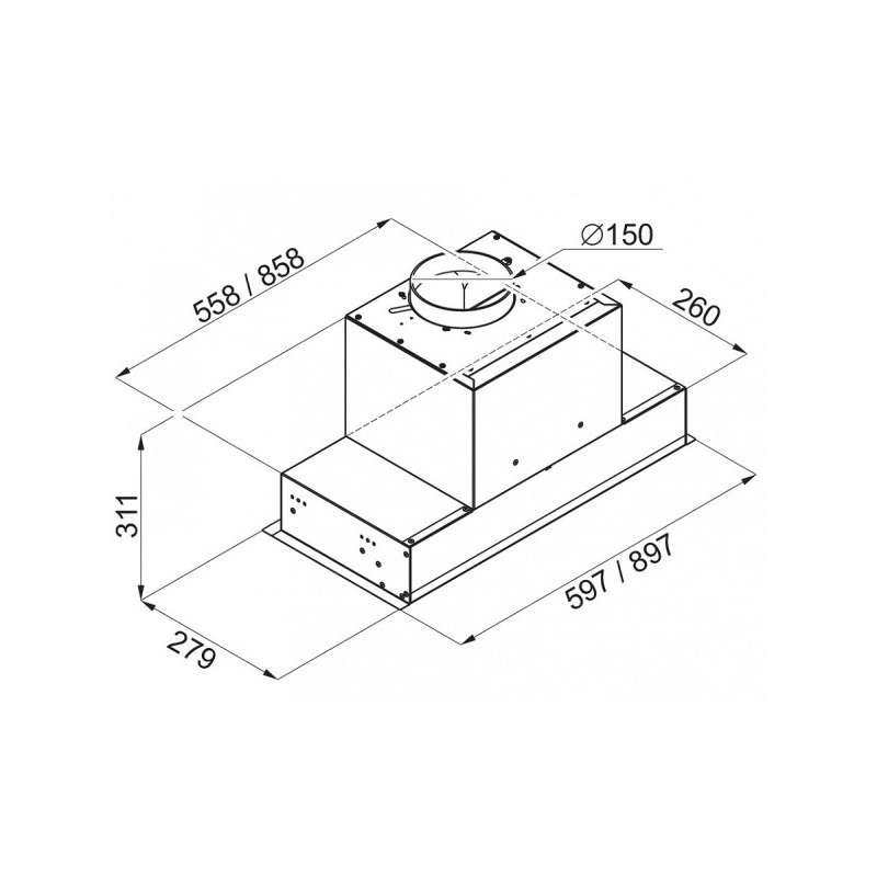 Вытяжка Maunfeld Fantasy 60 Black схема