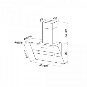 Вытяжка Maunfeld Mersey 90 White/Satin схема