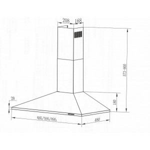 Вытяжка Maunfeld Cork 50 Inox схема