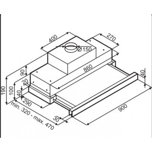 Вытяжка Maunfeld Galaxy 90 White схема