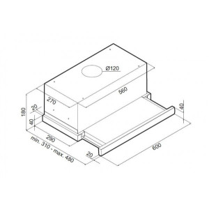 Вытяжка Maunfeld VS Slide 60 Inox/White схема