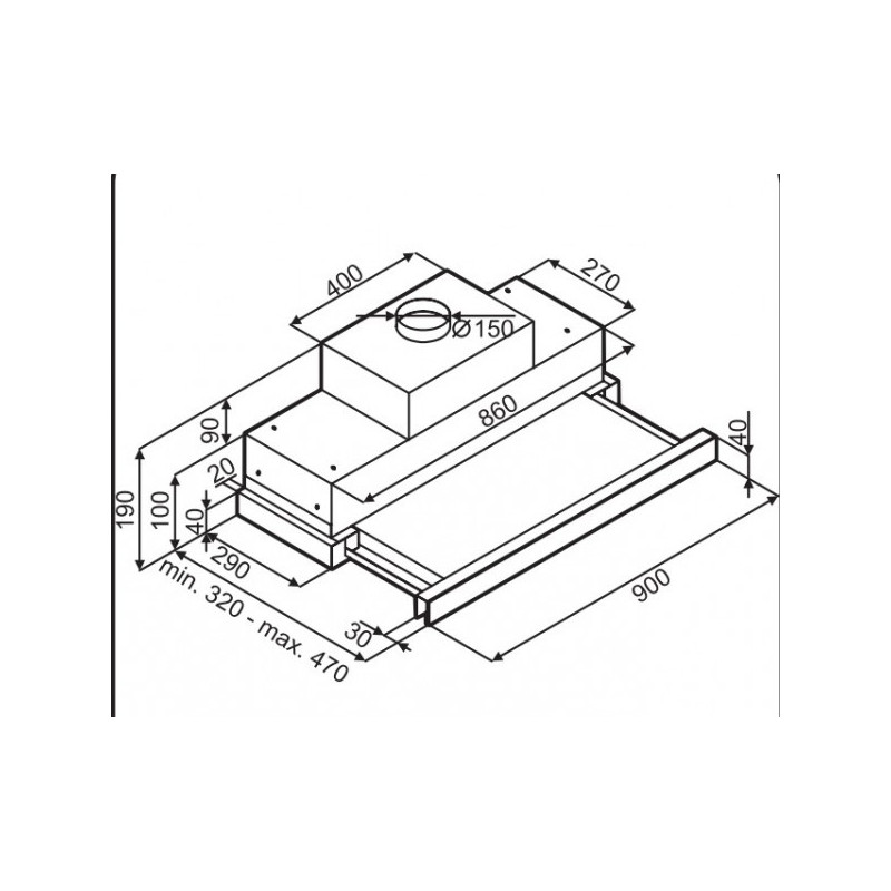 Вытяжка Maunfeld Galaxy 90 Black схема