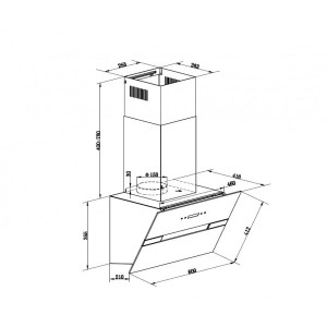 Вытяжка Maunfeld Mersey 60 White/Satin схема