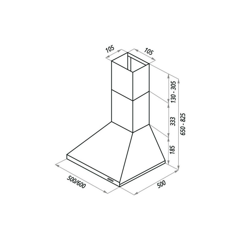 Вытяжка Maunfeld Aire 50 White схема