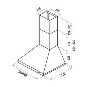 Вытяжка Maunfeld Aire 50 White схема