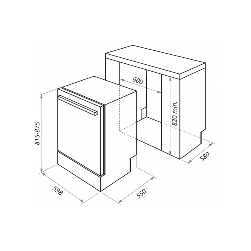 Посудомоечная машина Maunfeld MLP 12B размеры
